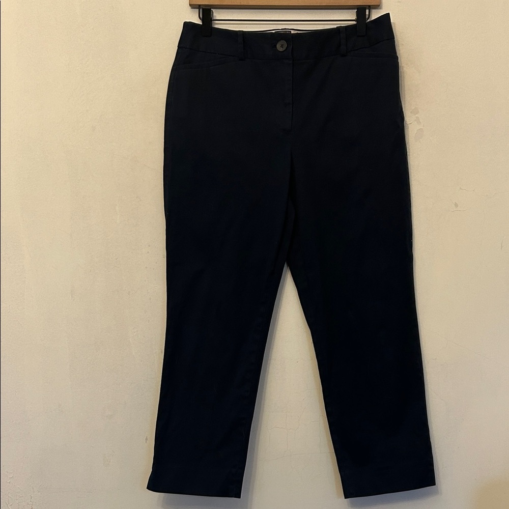 Talbots Classic Navy Cropped Pants Size 8 EUC